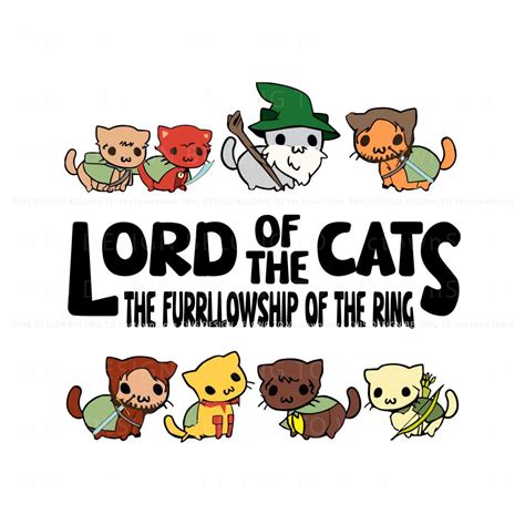 Lord Of The Cats The Furrlowship Of The Ring Svg