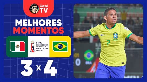 MÉXICO 3 X 4 BRASIL MELHORES MOMENTOS 1ª FASE COPA DO MUNDO DE