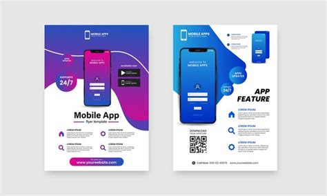 Premium Vector Mobile App Poster Template