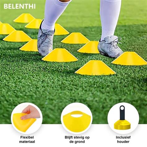 Belenthi Trainingshoedjes 50 Stuks Pionnen Voetbal Incl E Book