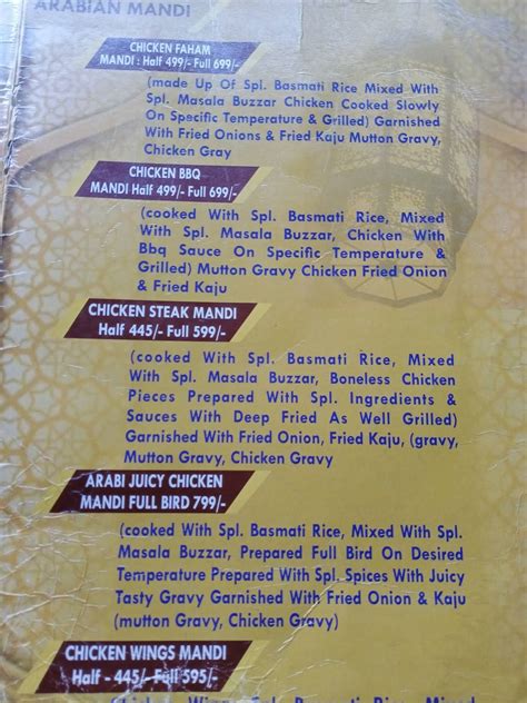 Menu At Yum Yum Tree Arabian Food Court Hyderabad Jayabheri 4 Seasons