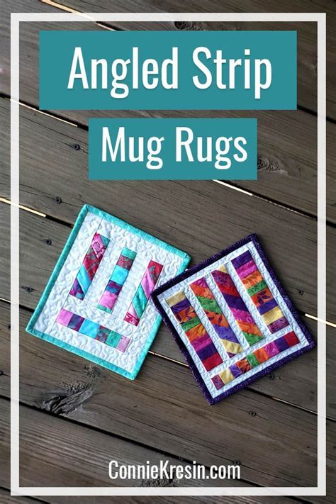 Angled Strips Mug Rug Tutorial Freemotion By The River Mug Rug