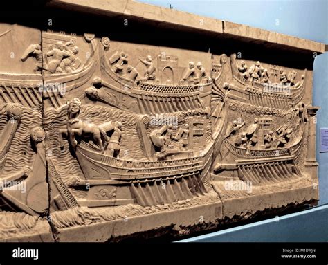 Roman Relief Naval Battle Of Actium 1st Century Duques De Cardona