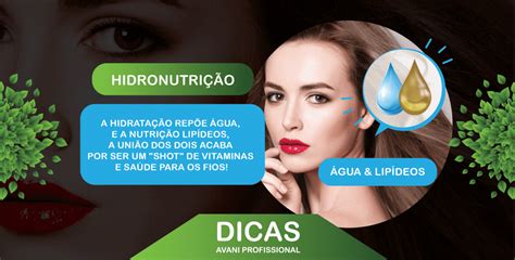 Técnica de Hidronutrição Um shot de vitaminas e saúde para os fios