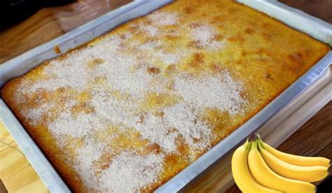 Bolo De Banana Que Sai Recheado Do Forno Delicioso