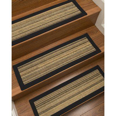 Bayou Breeze Dover Custom Sisal Stair Tread Color Black Carpet