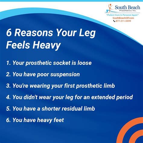 A Blue Background With The Words 6 Reasons Your Leg Feels Heavy