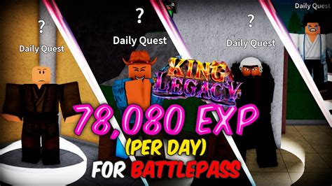 All Daily Quest Update King Legacy Youtube