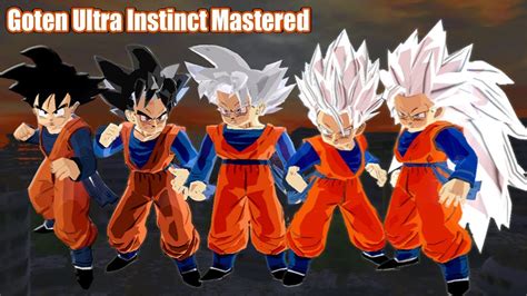 Goten Ultra Instinct Mastered All Transformations Ssjssj2ssj3 Dbz