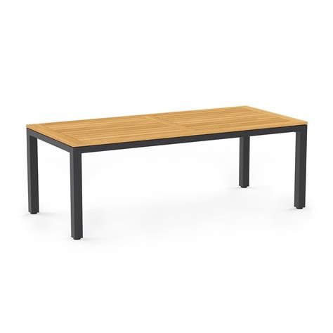 Briga Dining Table Teak X Cm Charcoal Tierra Outdoor