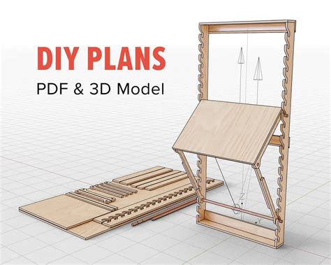 an image of a wooden model with the words diy plans and instructions on it