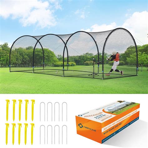 Oriengear 30ft Baseball Batting Cages For Backyard