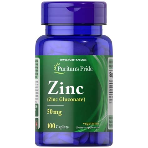 Gluconato De Zinc Mg Tabletas Puritans Pride Diabetes En