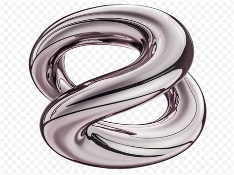 A Shiny Silver Number 2 Is On A Transparent Background Premium Ai