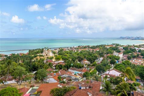 Aerial View of Olinda and Recife Skyline - Olinda, Pernambuco, Brazil Stock Image - Image of ...