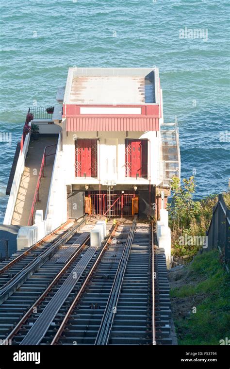 View Downwards From A Carriage Ascending The Babbacombe Cliff Railway