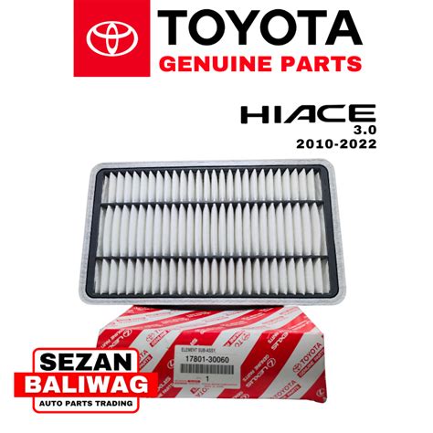 Original Toyota Hiace 3 0 2015 2018 Air Cleaner Filter 17801 30060 Shopee Philippines