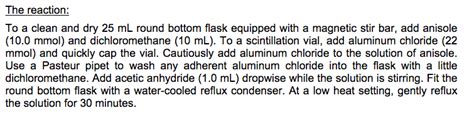 Solved For this Friedel-Crafts Acylation of Anisole | Chegg.com