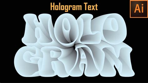 ็็how To Create Hollow Hologram 3d Text By Using Blend Tool In