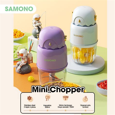 Jual Samono 150W Food Chopper Mini Chopper Multifungsi Mpasi 300ML