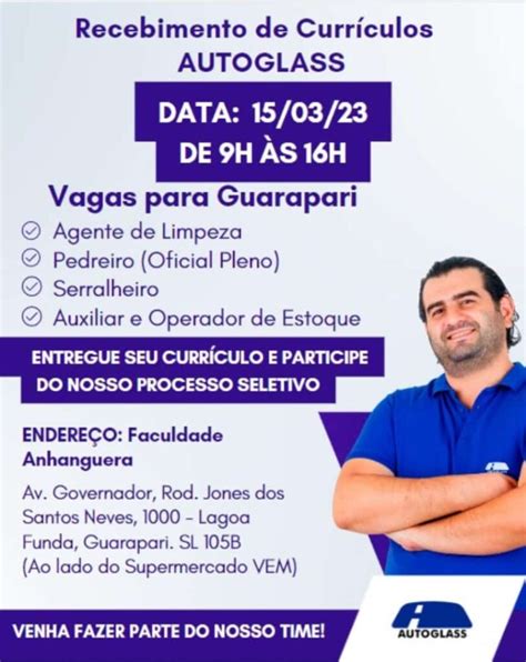 Autoglass Divulga Novas Oportunidades De Emprego Em Guarapari