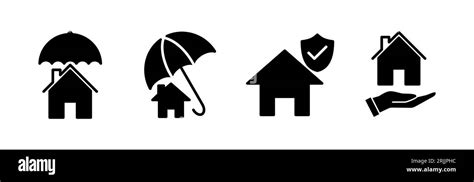 Home Insurance Icon Vector Home Shield Protect Logo Stock Vector Image
