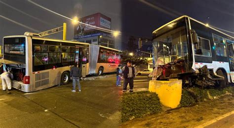 Accidente Del Metropolitano Cinco Heridos Dej El Despiste De Un Bus