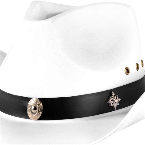 Partycity White Satin Cowboy Hat Hamilton Place