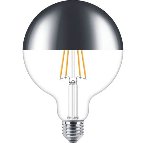 Philips LED pære Classic Globe Ø125 mm 7 2W 827 50W topforspejlet