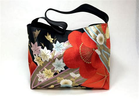 Kimono Obi Bag Upcycled From Vintage Japanese Kimono Obi Shoulder Bag