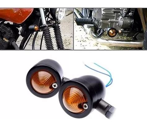 Giros Gui Os Moto Led X Negro Cafe Racer Custom Bobber En Venta En