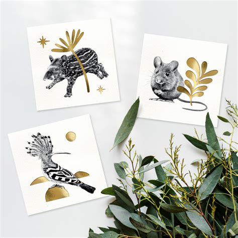 Mini Kaartjes Fine Forest Handgetekende Illustraties