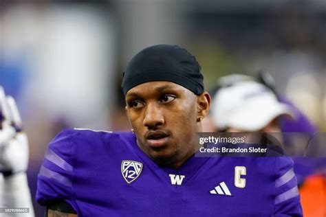 Michael Penix Jr 9 Of The Washington Huskies On The Sideline During