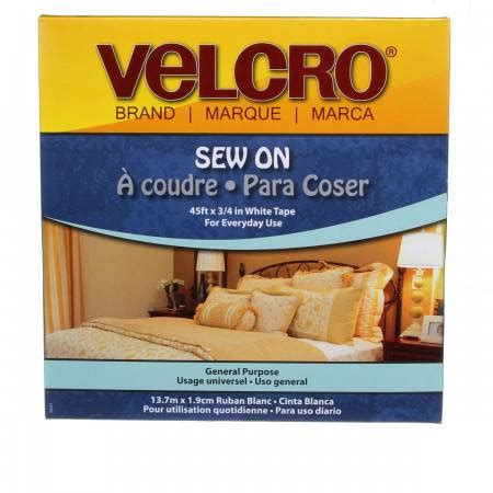 Velcro Sew On White 3/4in x 12in - 075967900373