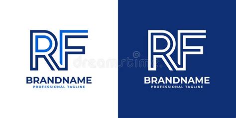 Letters Rf Line Monogram Logo Suitable For Business With Rf Or Fr