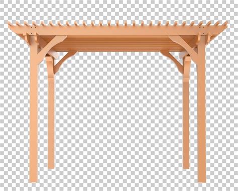 Premium Psd Pergola Isolated On Transparent Background 3d Rendering