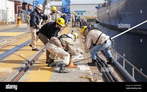 Yokosuka Japan Feb 18 2024 — Us Naval Ship Repair Facility And