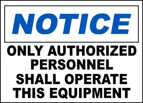 Vinyl Stickers Only Authorized Personnel Sign Safety And Warning