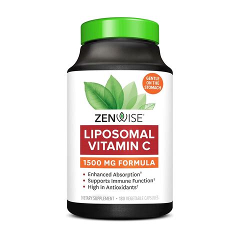 상품 상세보기 Zenwise Health 젠와이즈 헬스 리포솜 비타민 C 180 베지캡슐 Liposomal Vitamin C 180 Vegetable