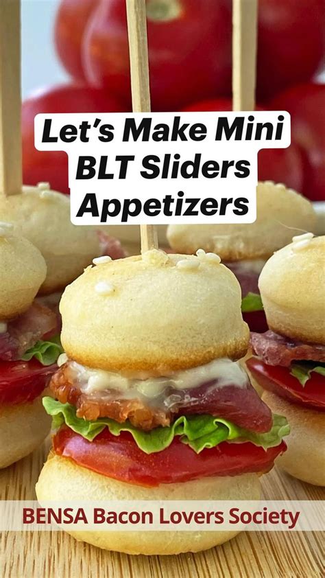 Mini Blt Sliders Recipe Mini Blt Appetizers Mini Blt Bites