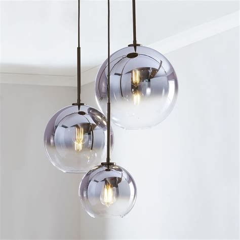 Moderne Nordic glas anhänger licht LED E27 farbverlauf loft kreative