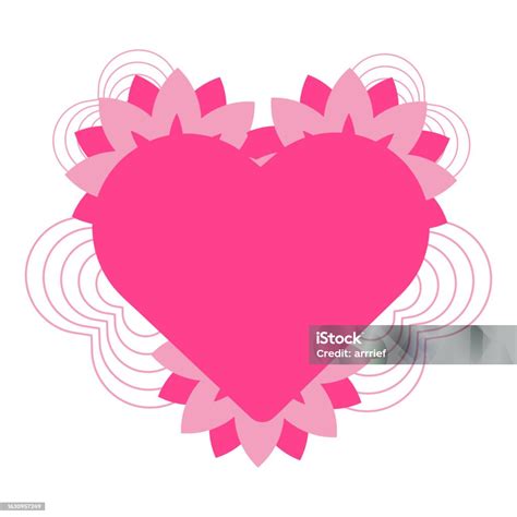 핑크 하트 사랑 장식 요소 0명에 대한 스톡 벡터 아트 및 기타 이미지 0명 귀여운 꽃 식물 Istock