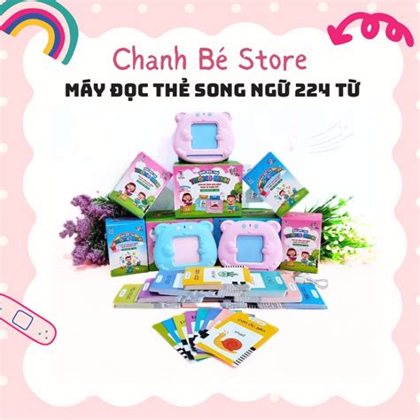 Máy đọc Thẻ Fashcard Song Ngữ Anh Việt 224 Từ Vựng Hàng Chính Hãng