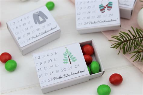 Diy Adventskalender In Einer Streichholzschachtel Einfach Und Schnell