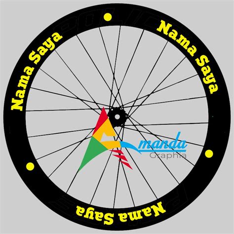 Jual Stiker Velg Sepeda MTB Ukuran Rims 16 20 Dan 29 Inchi Custom Nama