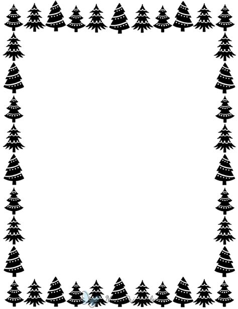 Black And White Christmas Clipart Borders