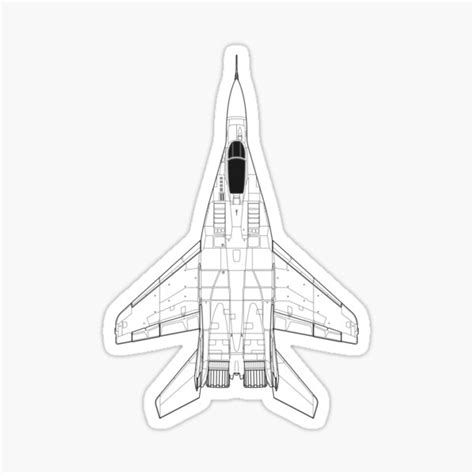 "Mikoyan MiG-29 Fulcrum Blueprint" Sticker for Sale by zoidberg69 ...