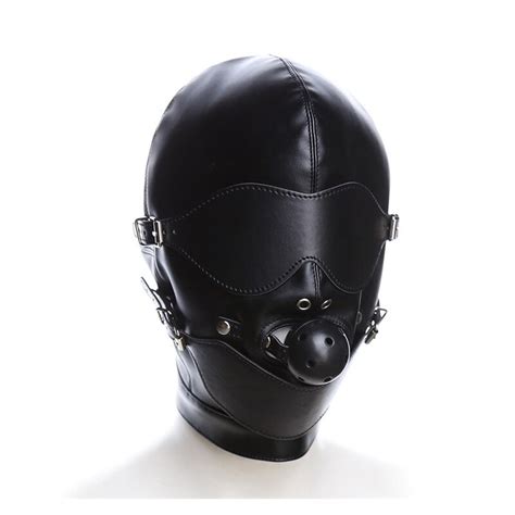 Bdsm Amovible Ball Gag Bandeau Harnais De T Te En Cuir Pu Masque De