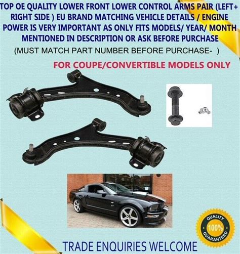 FOR FORD MUSTANG FRONT LOWER LEFT RIGHT SUSPENSION WISHBONE CONTROL