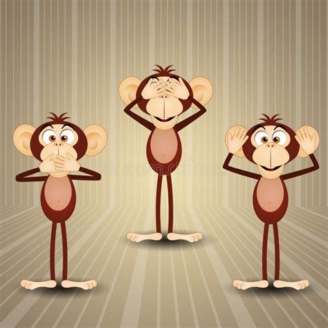 The Three Wise Monkeys Stock Illustration Illustration Of Male 41785467